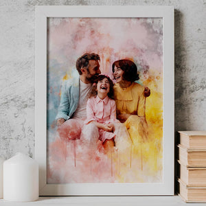 Watercolour Personalised Art From Photo