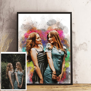 Personalised Art For Sister Perfect Print Gift For Sister/ Step Sister Birthday Gift, Custom Print Wall Decor Art From Photo